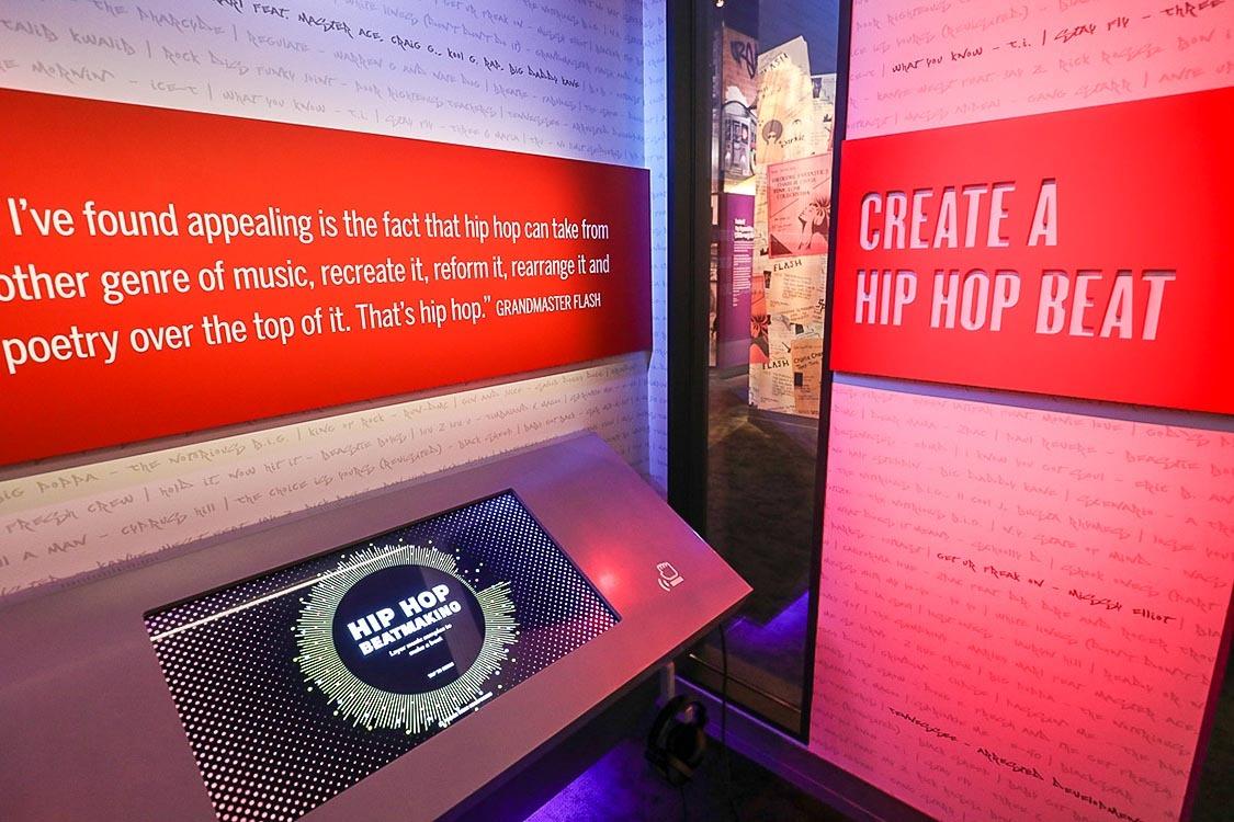 National Museum of African American Music hip hop display