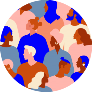 animated image of inclusive group of people