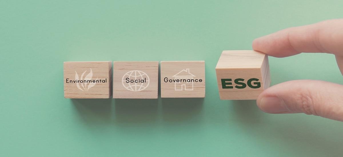 wooden blocks that read environment, social, governance, ESG